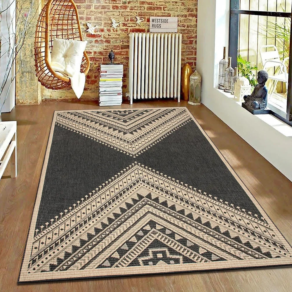 VIKAMA Nordic Style Retro Living Room Carpet Hotel Guest House Sofa Coffee Table Cushion Home Bedroom Non-Slip Bedside