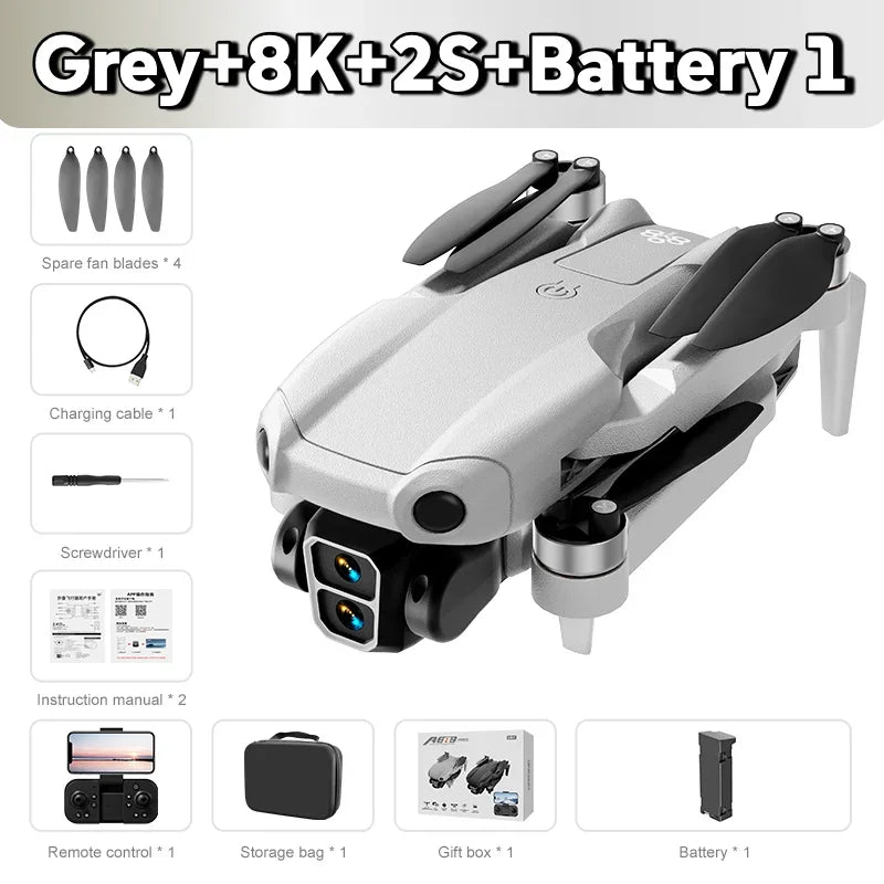 Lenovo A888 Foldable Quadcopter 8K HD 5G WiFi FPV Screen RC Drone Brushless Motor Obstacle Avoidance Professional Aerial Drone