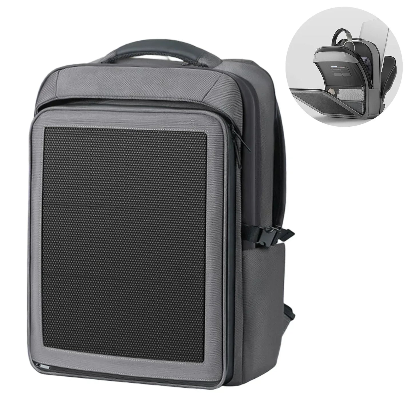 Solar Charging Backpacks 30W Solar Panel 44x32x17CM 35L Oxford Cloth Lightweight Waterproof Zipper Bag Outdoor Bag Accessories