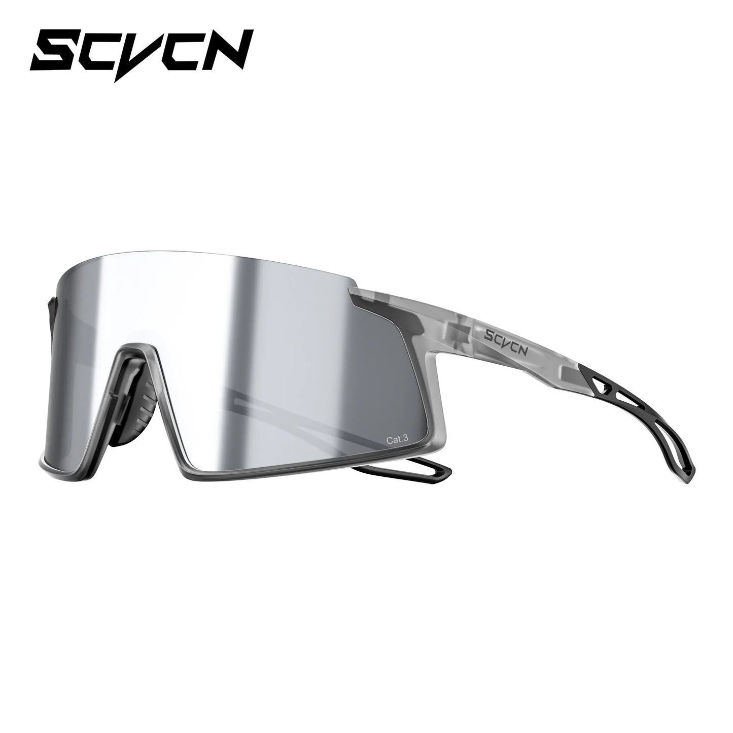 SCVCN Men Women Outdoor Sports Photochromic Running Casual Goggles MTB Bike Glasses UV400 Hiking Eyewear Cycling Sunglasses