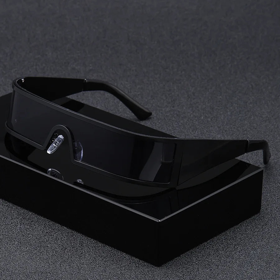 High-end Cyberpunk Style Men's Glasses, Fashionable Design with Future Tech Narrow Frames, Suitable for Parties and Gift-Giving