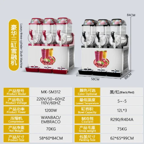 Machine Granita Commercial Granita Industrial Hand Operated  Frozen Drink Slushy Ice Shaving Slush Machine
