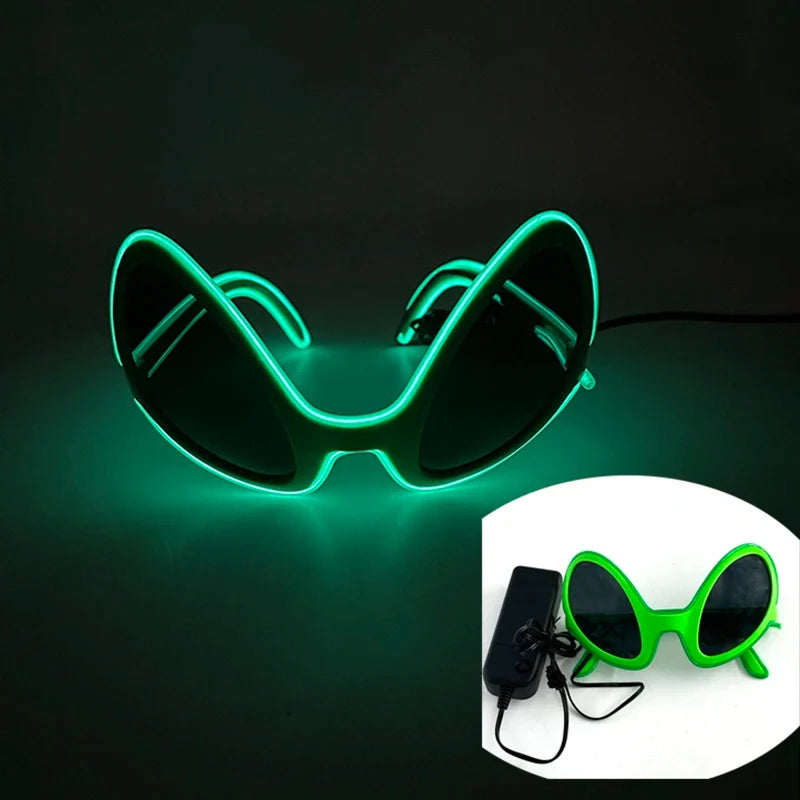 New Cool Cyberpunk Style Glasses Glowing Party Decor Luminous LED Sunglasses Lighting Up Bar Rave Music Dancing Party