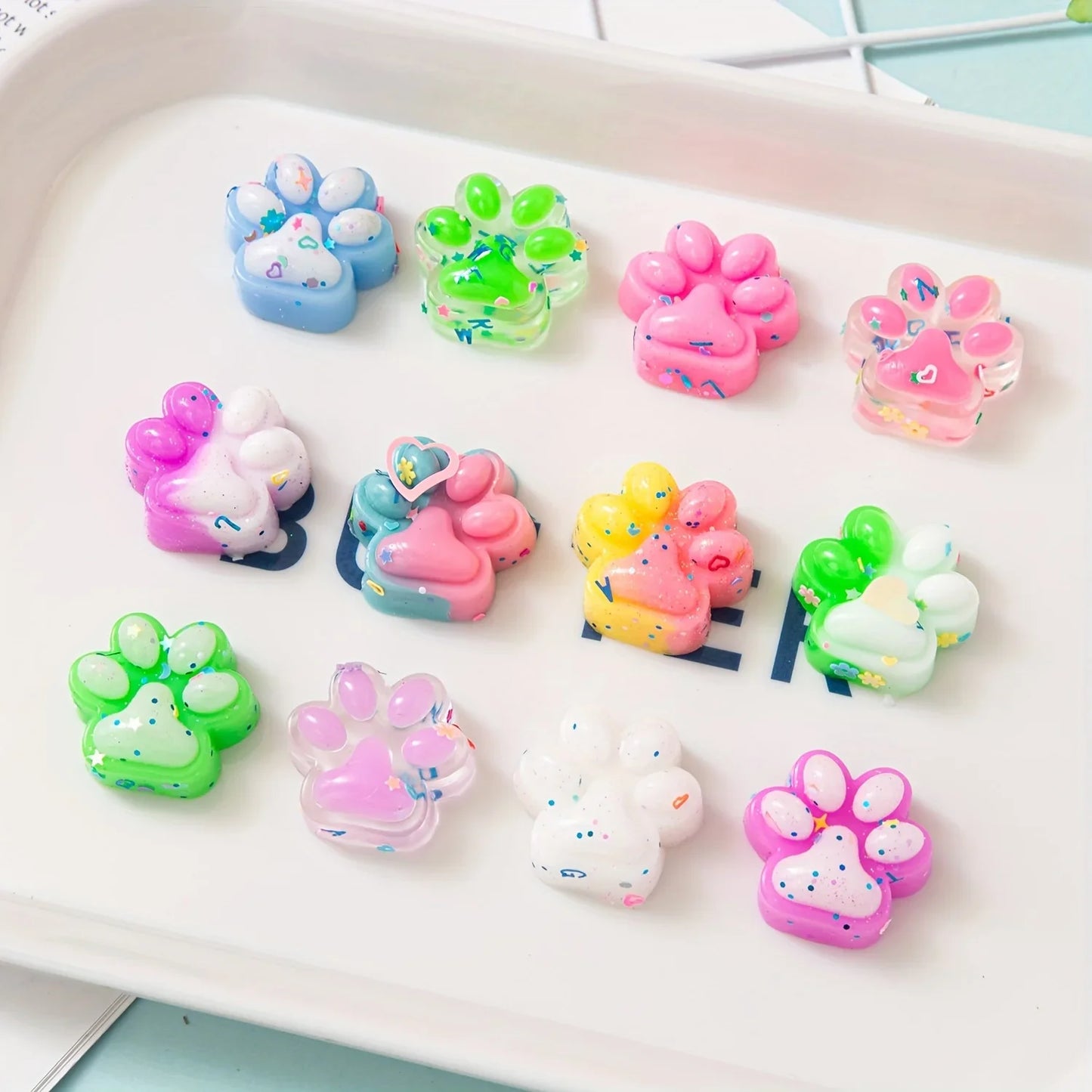 10/ /40/50pcs Mini Cute Cat Claw Plush Pinch Fun, Colorful