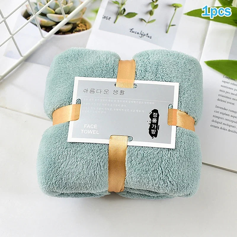Hot 1/5PCS Bath Towels Set Super Soft Highly Absorbent Quick-drying Coral Velvet Bath Towel For Adults Hotel & Spa Use