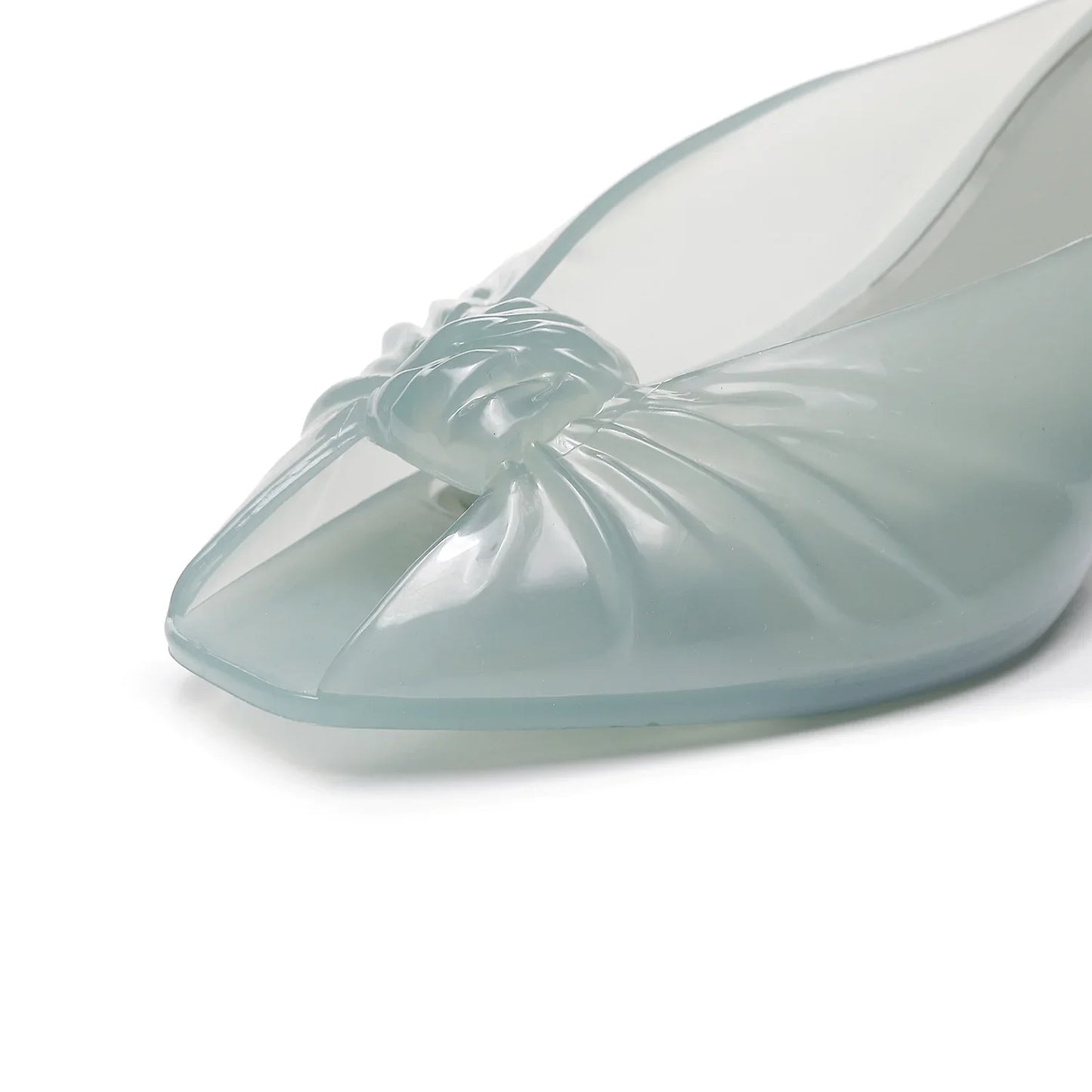 Ins Women's Fish Mouth Sandals Summer New Adult Pointed High-heeled Slippers Ladies Versatile Slim Heeled Bow Jelly Beach Shoes