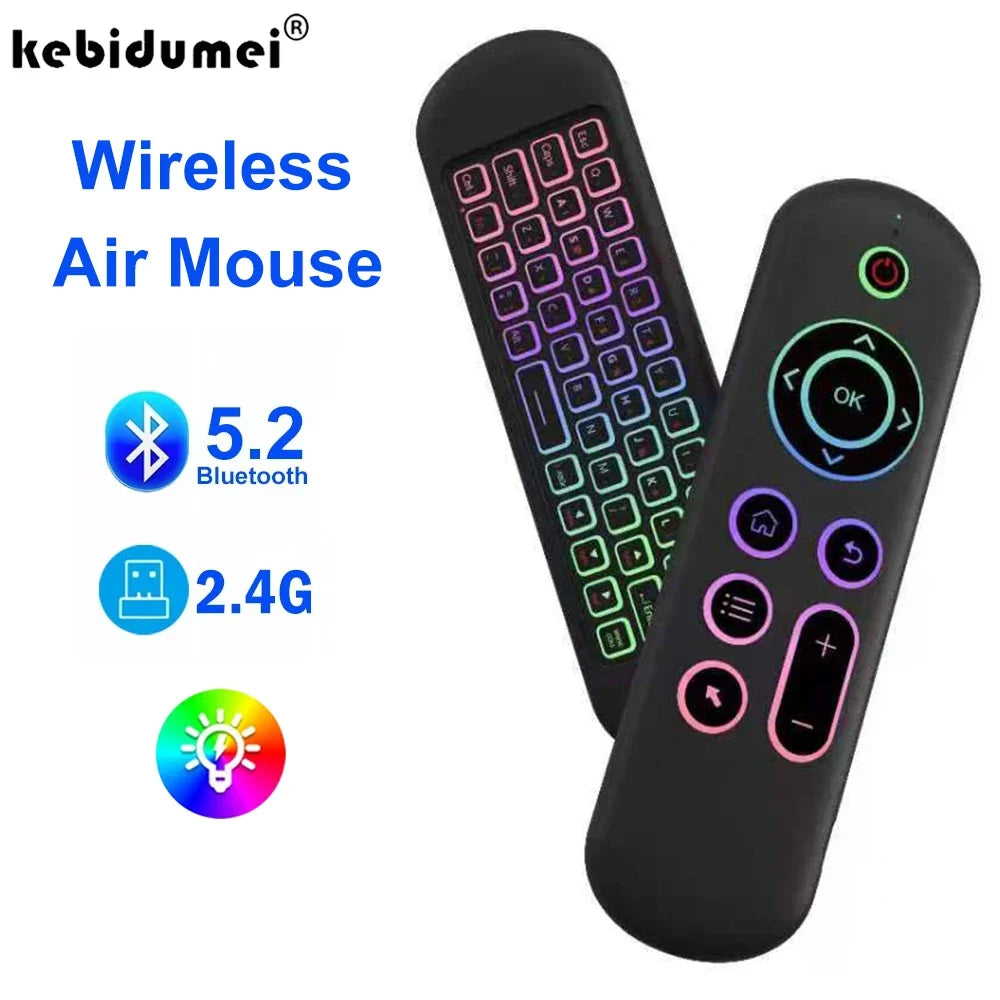 Bluetooth 2.4GHz Flying Mouse Keyboard Wireless M5 Air Mouse Voice Backlit Remote Control IR Remote Control for PC Android