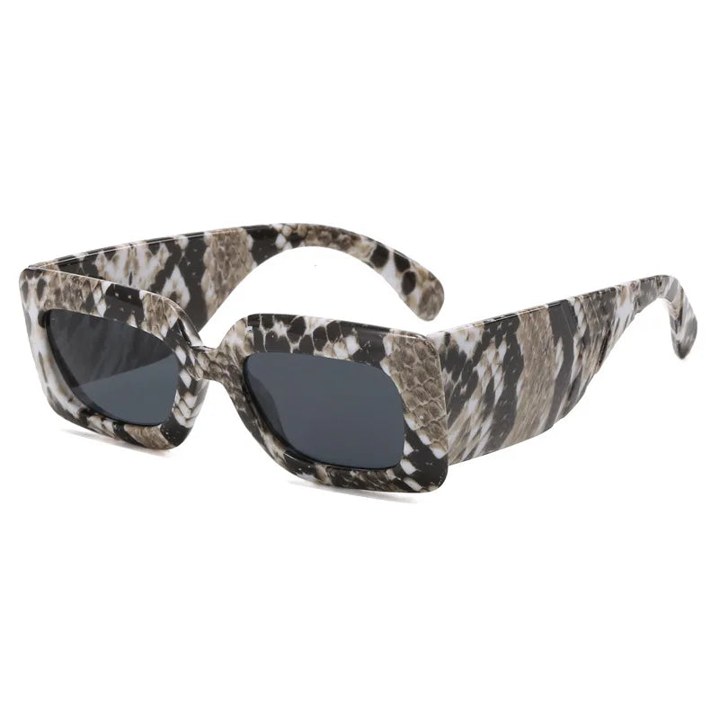 Square Sunglasses Men Women Snakeskin Sun Glasses Snake Pattern Travel Vintage Retro Oculos Shades Female UV400 Gafas De Sol