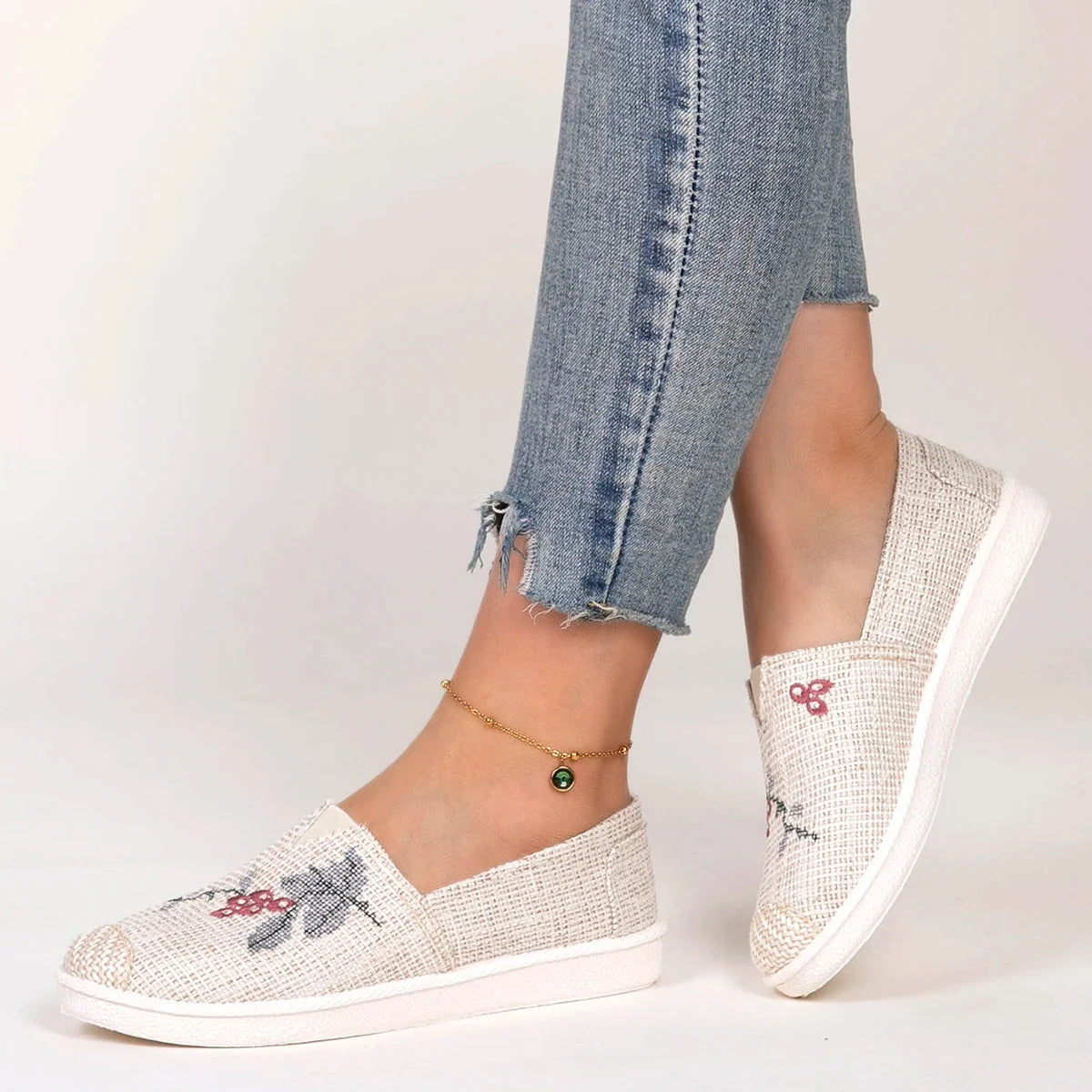 Spring new women's sports shoes, fashionable, breathable, lightweight, non-slip, wear-resistant, casual sports shoes, flat shoes