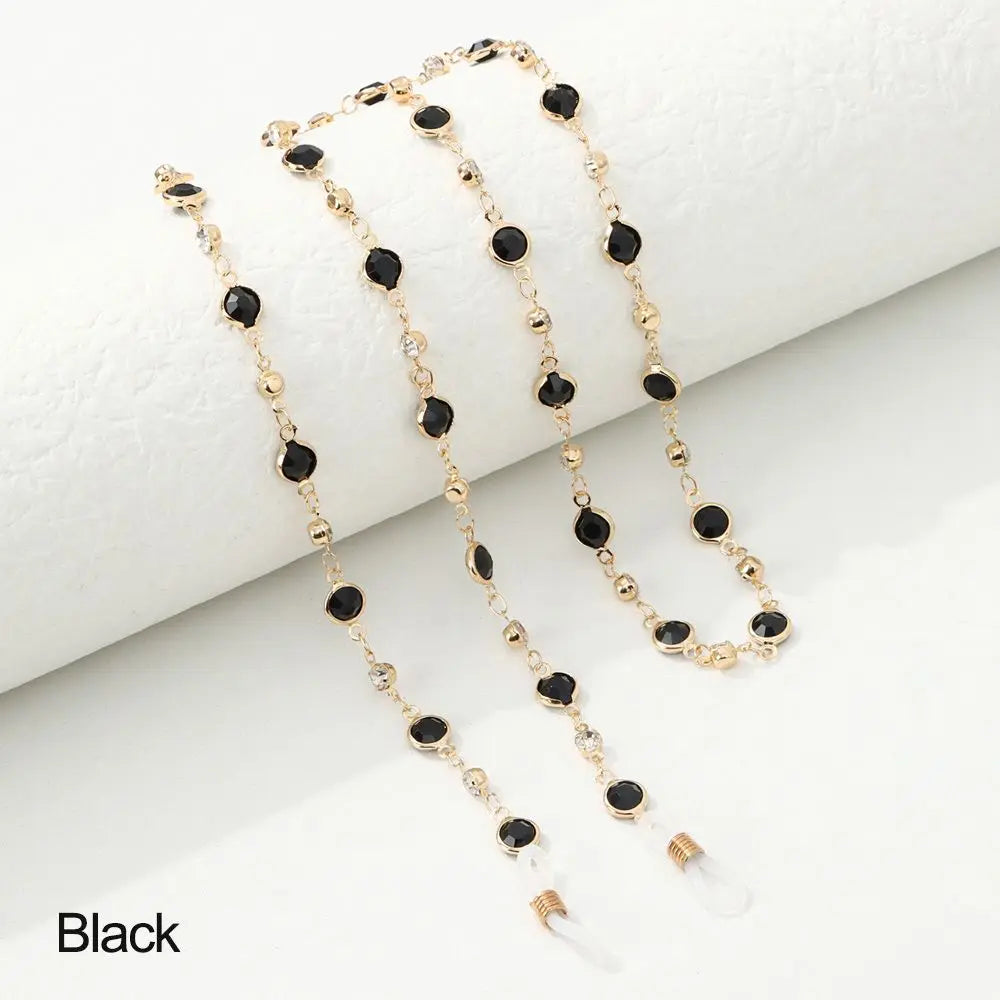 Vintage Long Crystal Glasses Chain Eyeglass Lanyard Glasses Necklace Eye wear Accessories
