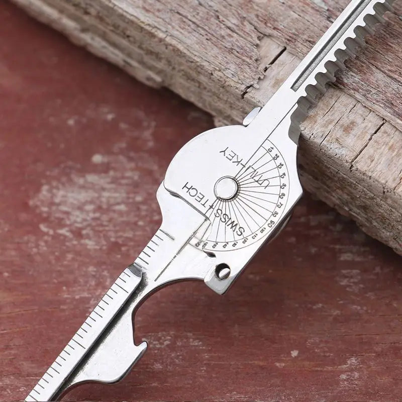 8-in-1 Multi-Tool Keychain for Camping & Survival | Folding Screwdriver, Bottle Opener | Compact Outdoor Utility Pliers with Key