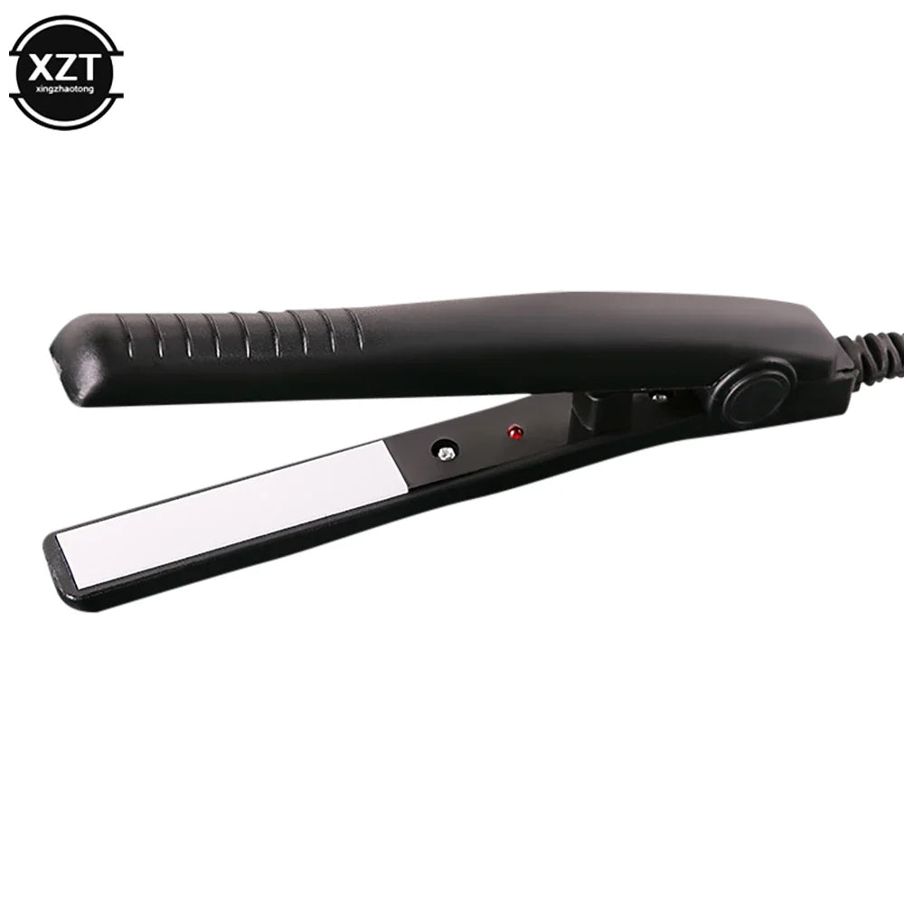 Portable 2 in 1 Curling Iron Ceramic Curling Iron and Straightener Mini Iron Straightener Plate Clip Hair Styling Tools