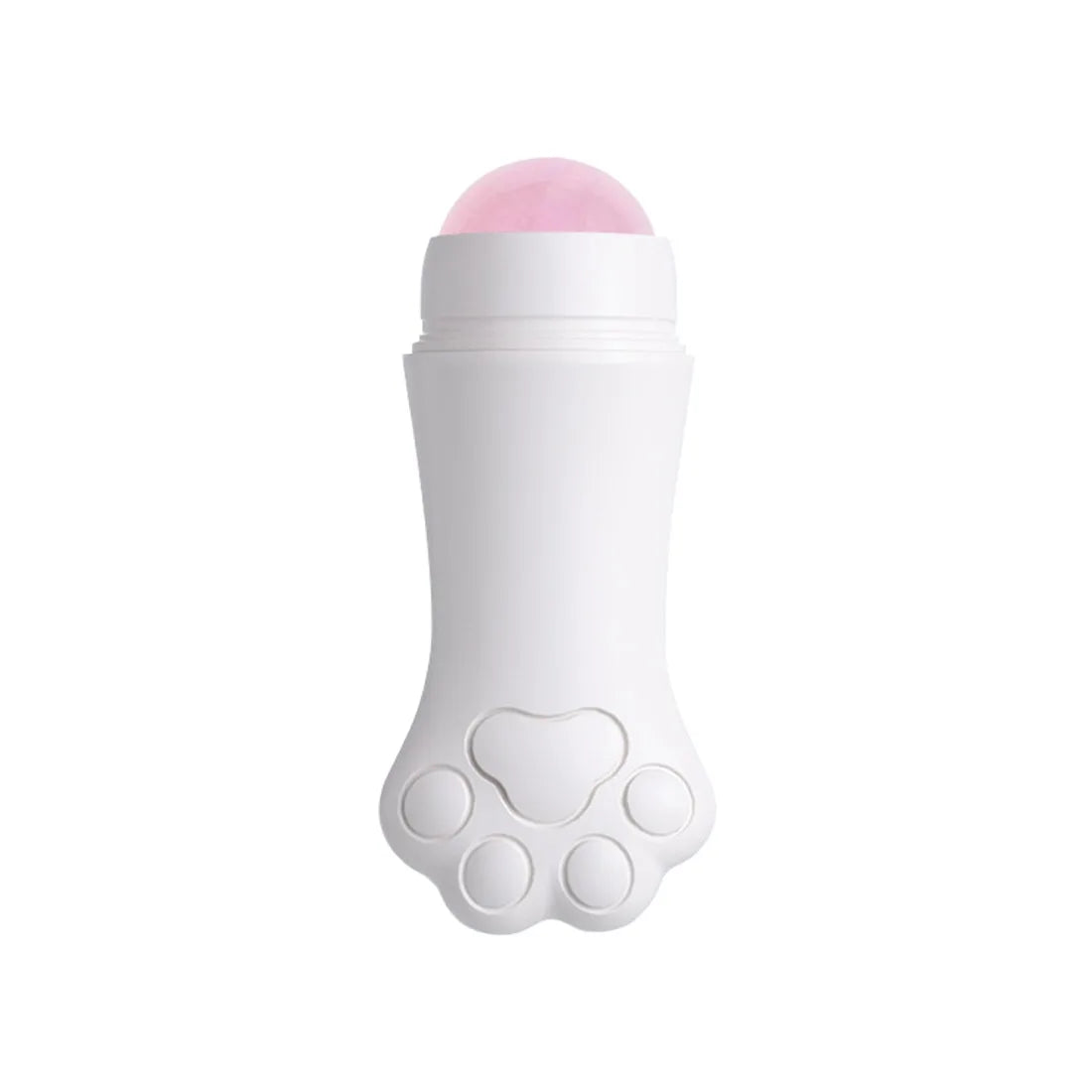 Rodillo facial absorbente de aceite de cuarzo rosa con pata de gato