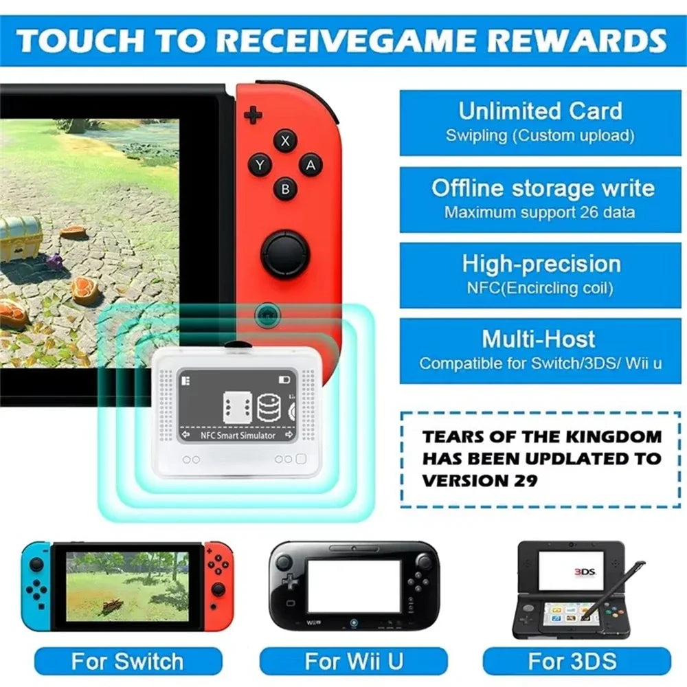 FANGTUOSI New NFC Game Simulator Infinite Card Swipe Smart For Amiibo Emulator Universal For Switch 3DS Wii U Accessories