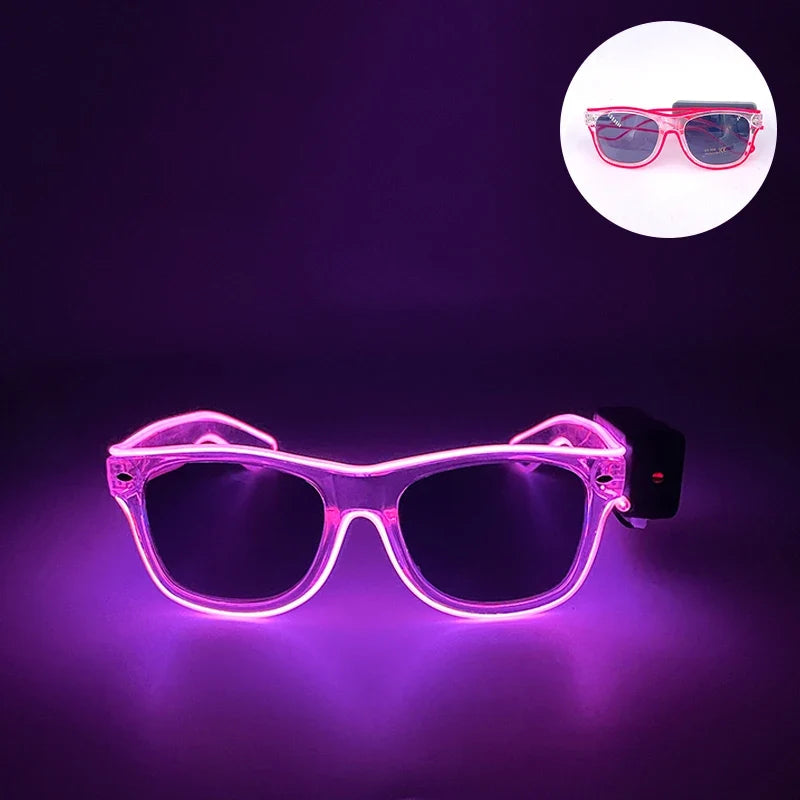 New Cool Wireless Glowing LED Light Up Glasses For Rave Festival Party Luminous Neon Mosaic Sunglasses Club Disco Eye Glasses