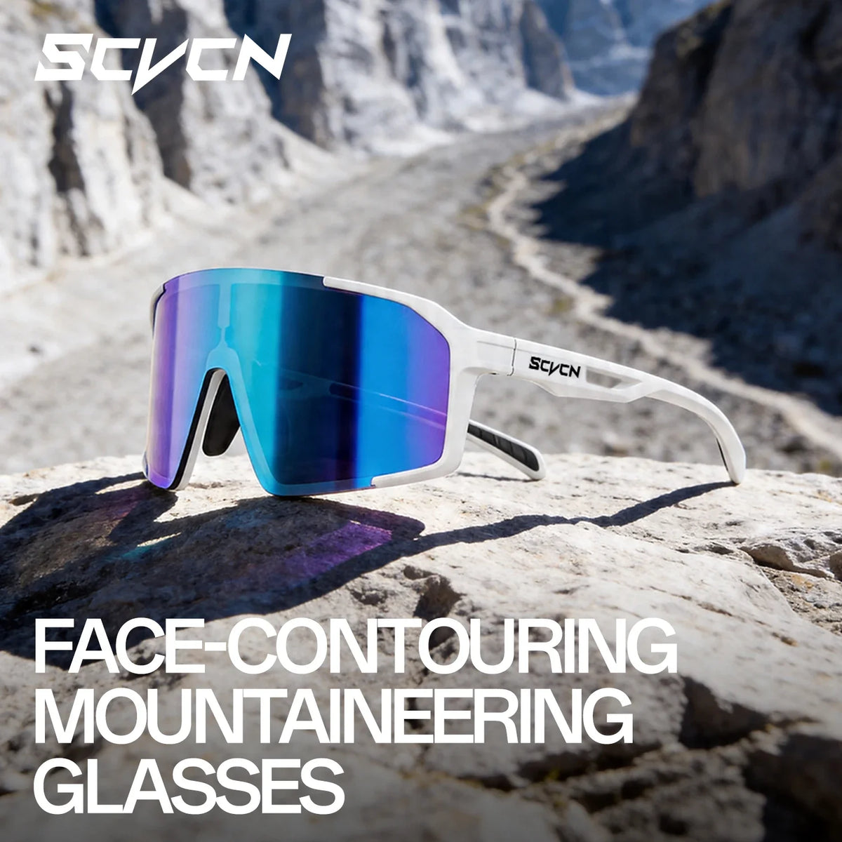 SCVCN Mountain Climbing Glasses Men Running Sunglasses Women MTB Hiking Bicycle Cycling Goggles UV400 Outdoor Sports Protection