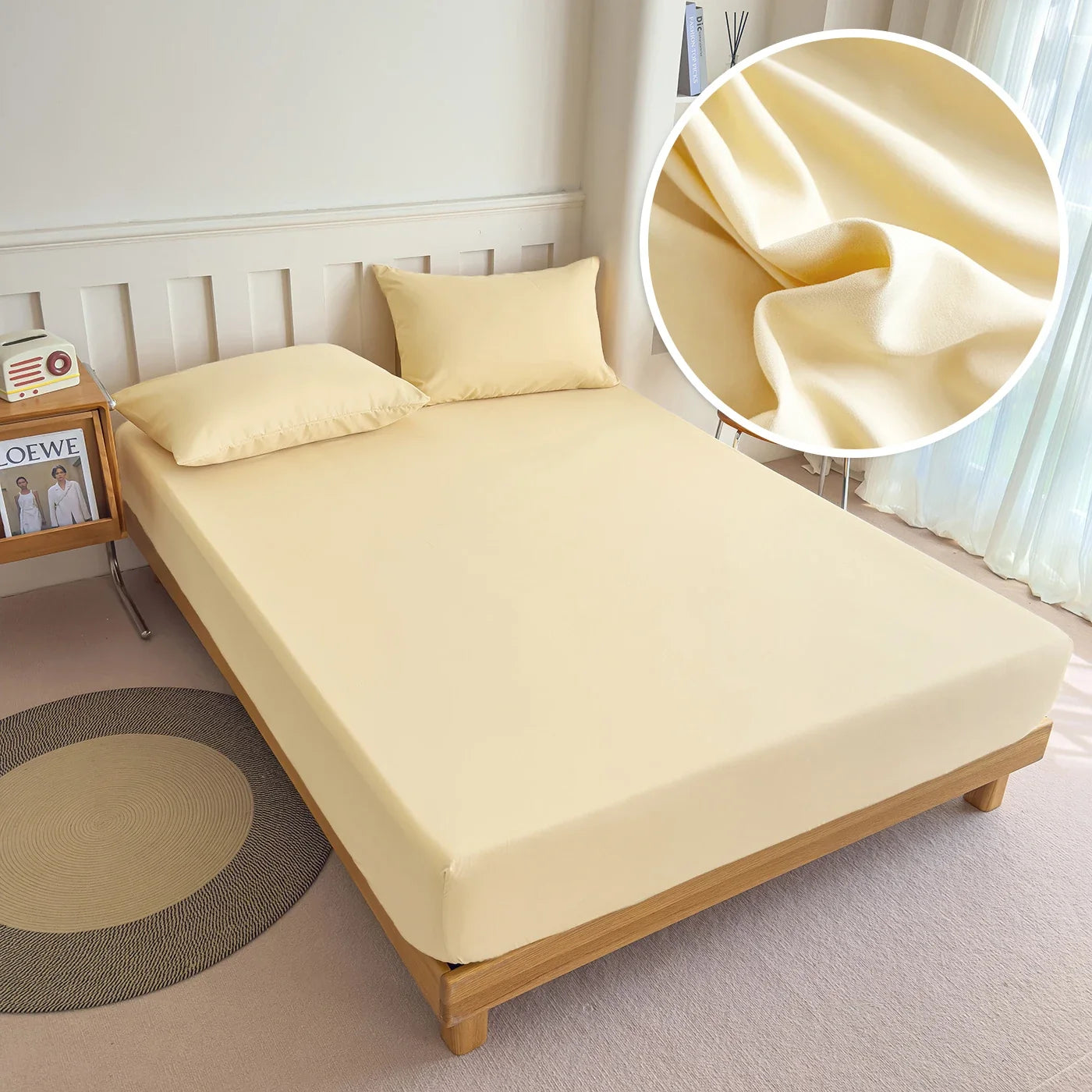 90/120/150/180x200 Fitted Bed Sheet With Elastic Band Solid Color Mattress Covers Protector Single Double King Beds Polyester