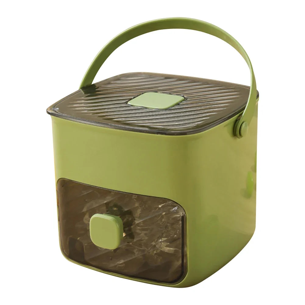Portable Ice Maker Machine with Storage Drawer & Handle Compact Ice Making Tool Machines for Household & Outdoor Use