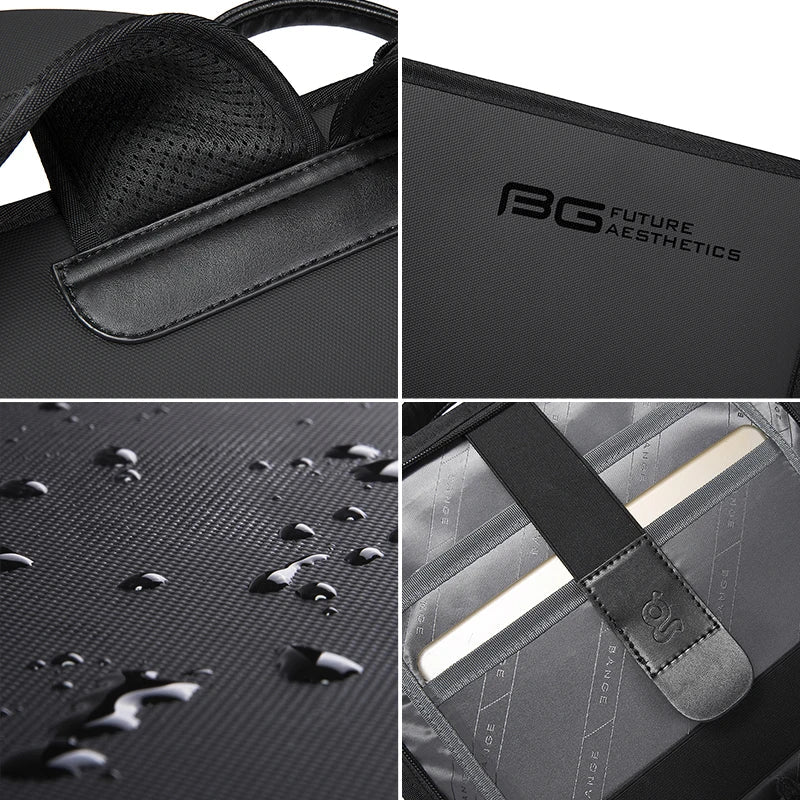 BANGE New Design Men Backpack Waterproof Fits for 14.1 inch Laptop Bag Teenager Travel Bag School Bag City Business Backpack Man