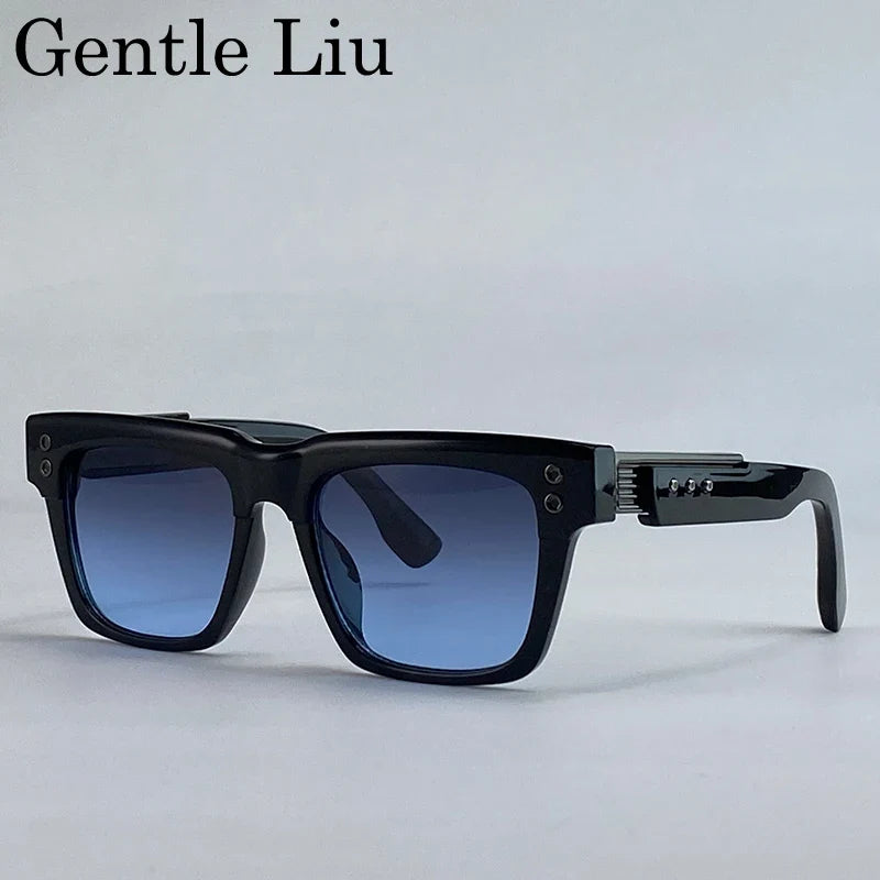 Classic Polarized Square Punk Sunglasses Men 2026 Luxury Brand Driving Change Color Sun Glasses For Male Steampunk Eyewear Shade
