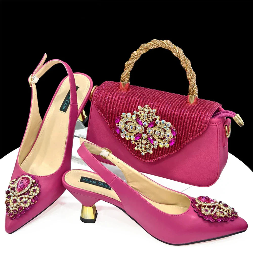 Conjunto de Zapatos y Bolso Italiano Nuevo HAS1-27