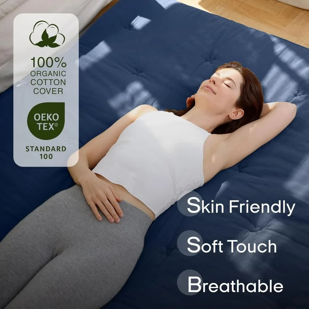 Thicken Cotton Foldable Floor Futon Mattress Twin Size Tatami Sleeping Pad Roll Up Portable Dorm Bed