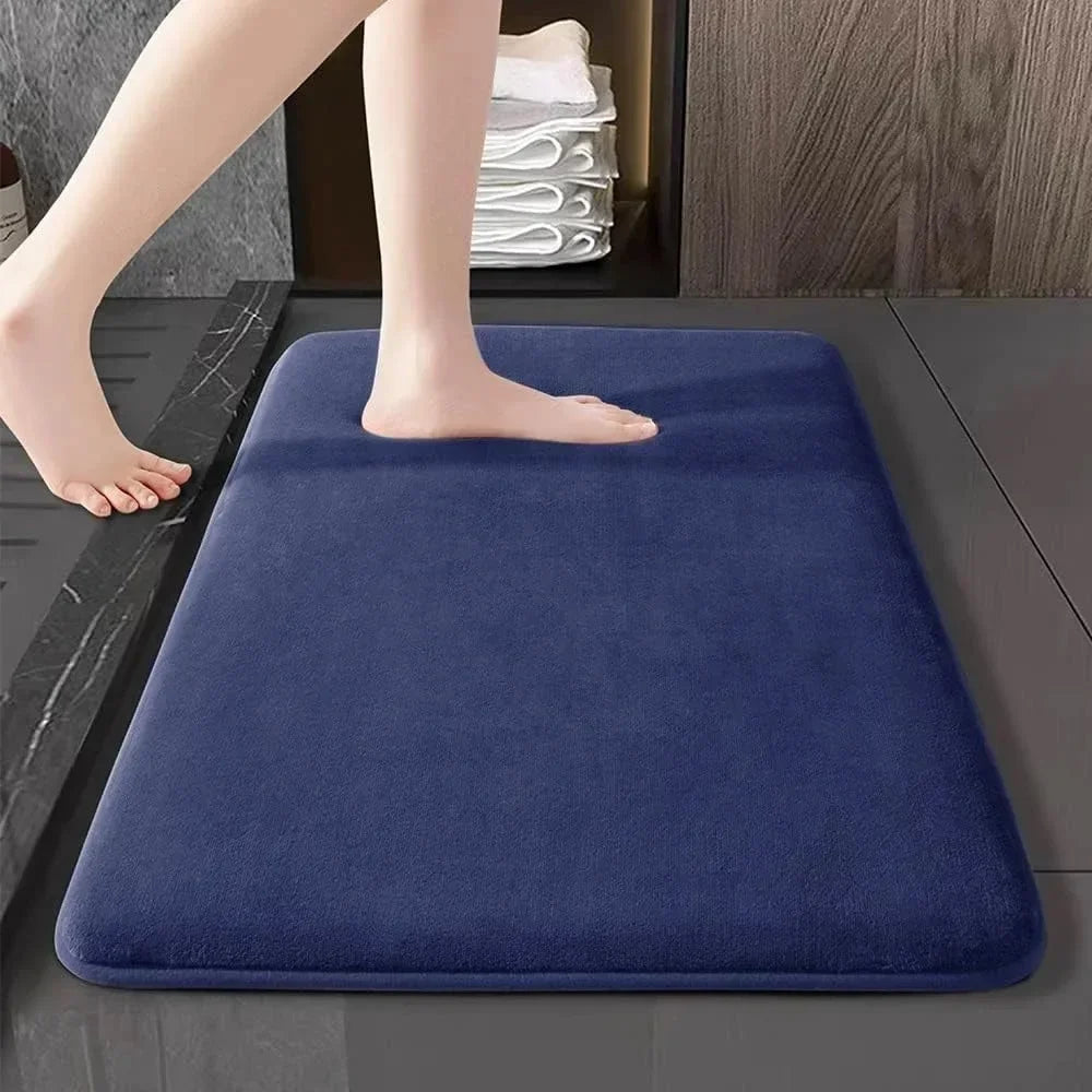 Bath Mat & Bathroom Extra Thick & Soft Memory Foam & Non Slip Super Absorbent Bathroom Rugs Bath Rug for Bathroom Floor