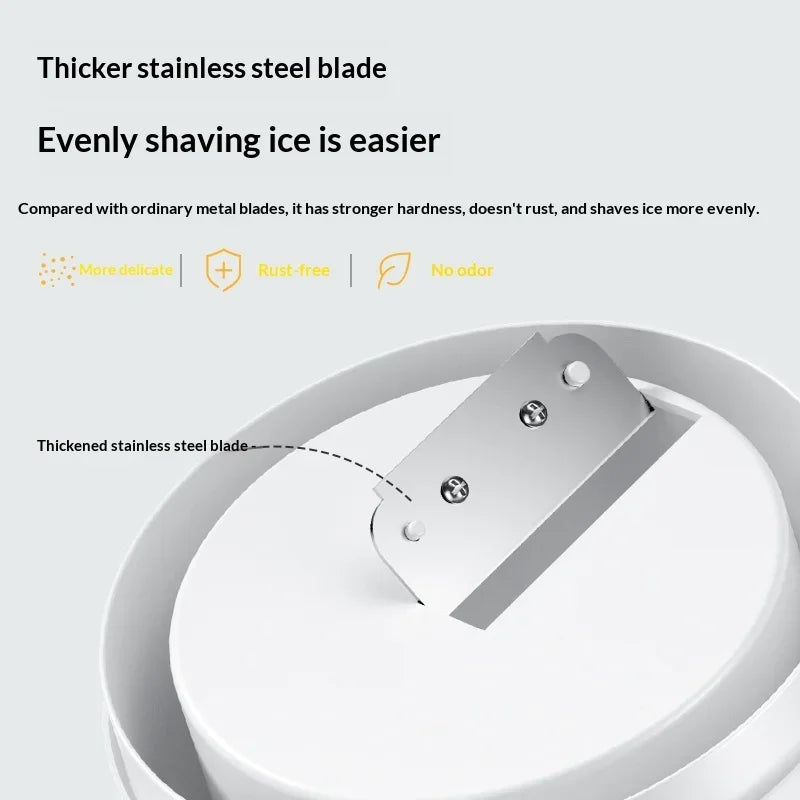 Shaved Ice Machine Mini Ice Crusher Hand Operated Shaved Ice Milkshake Maker Household Portable Small Hail Machine Kitchen Tool