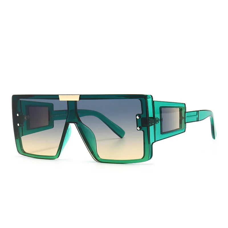 Shield Visor Mask Sunglasses Women Men Oversized Windproof Punk Glasses Square Big Frame Goggles Shades Sport UV400 Oculos