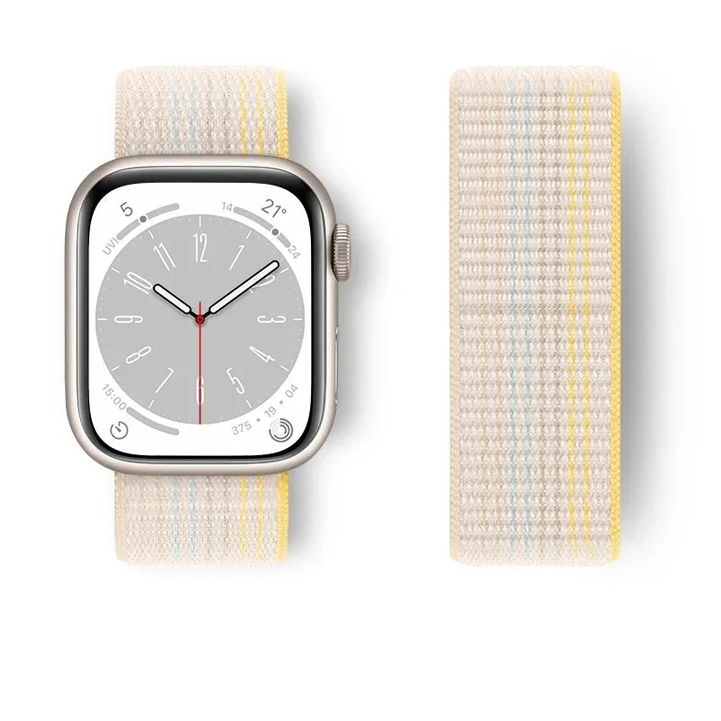Nylon Sport loop Strap For Apple Watch Band 44mm 42/40mm 45mm  38/41mm pride Bracelet iwatch Ultra2 49mm Series 9 8 se 7 6 5 4 3