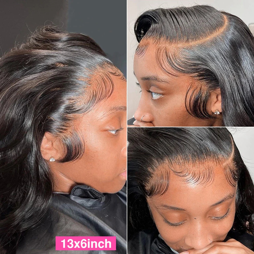 Peluca frontal de encaje de onda corporal 13x4 13x6 de 30 pulgadas, peluca frontal de encaje transparente, pelucas de cabello humano para mujeres, peluca de encaje prearrancada