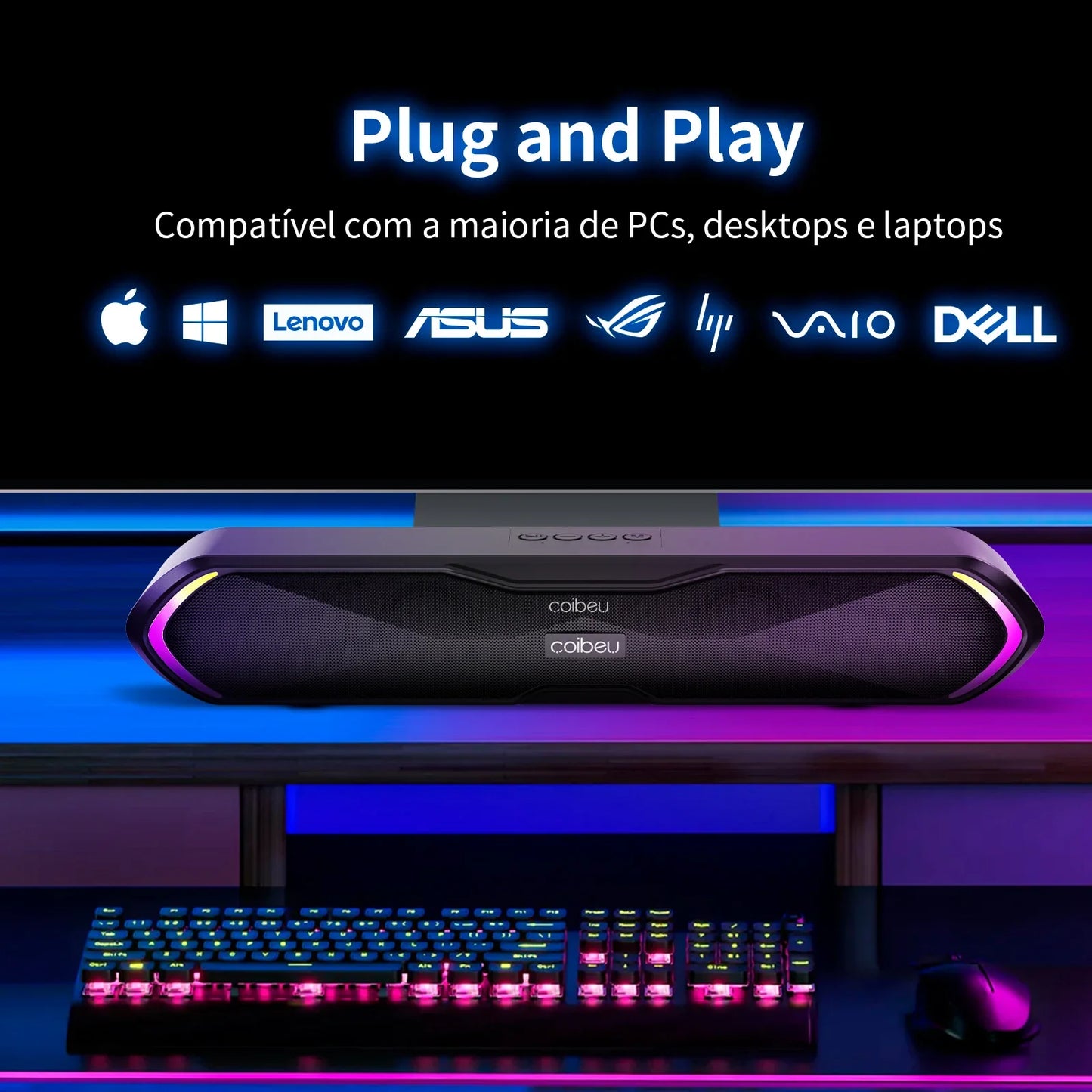 Portable Bluetooth Speaker for PC, Wireless Headphones with Music Playback and Phone Calling Functions