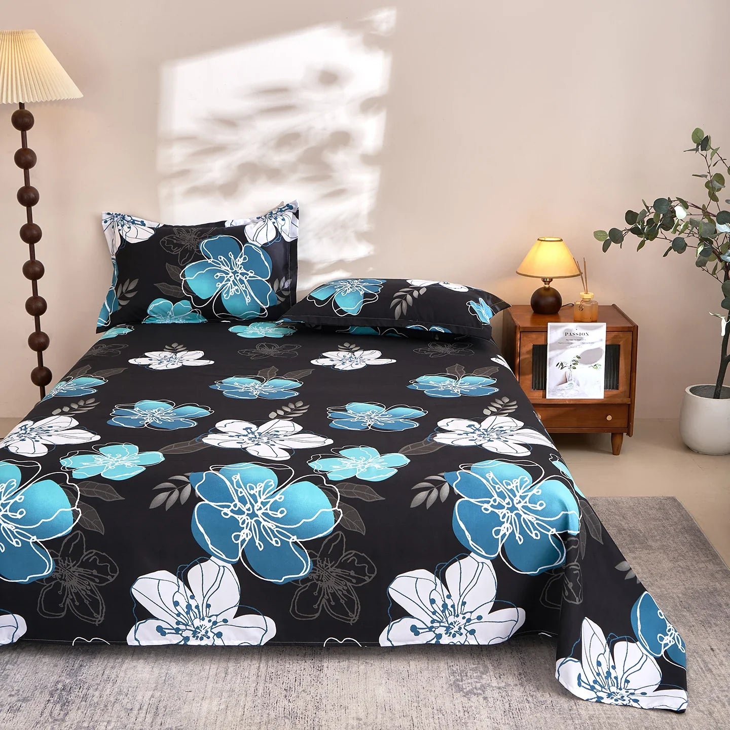 1 Piece of Printed Bed Sheet. Single Bed. Double Bed. Comfortable