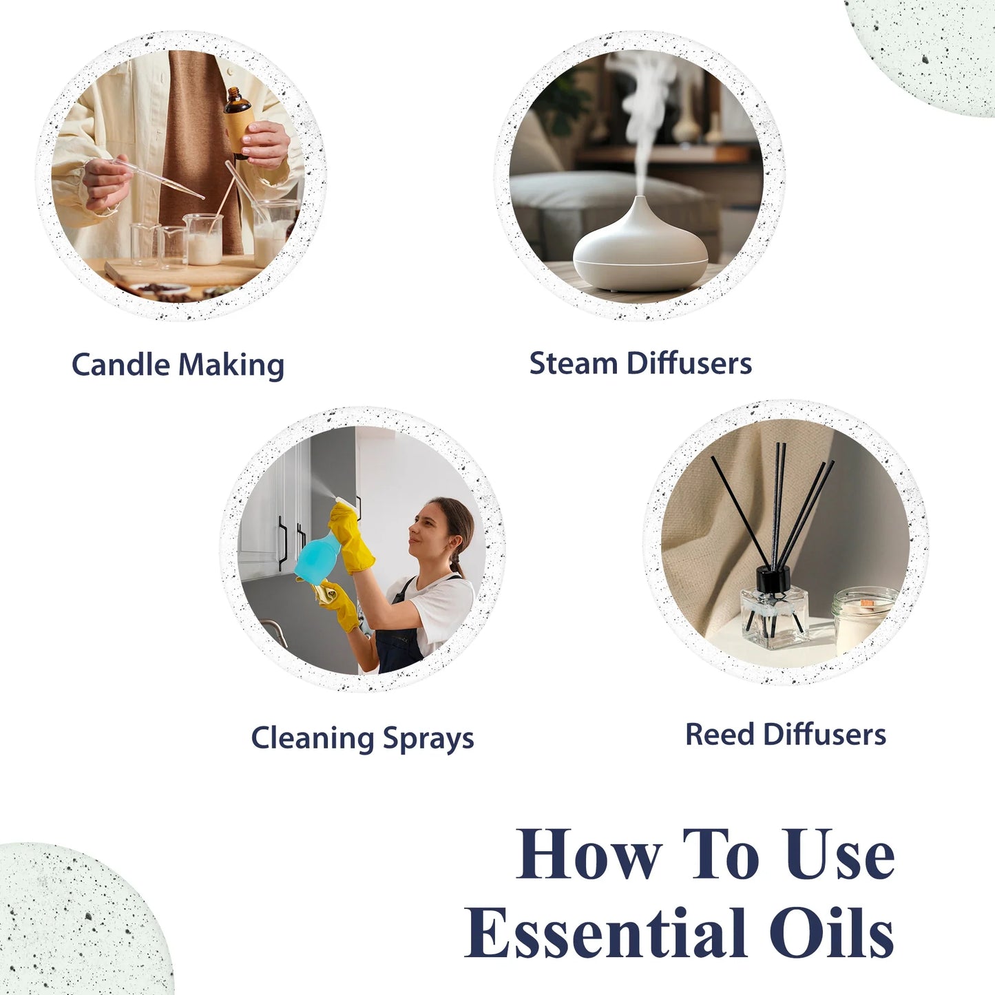 PHATOIL Natural Essential Oil for Diffuser Candle Making-100ml Sandalwood Eucalyptus Citronella Lavender Vanilla Essential Oils