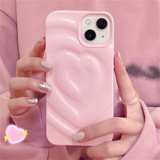 Funda para iPhone de Corazón Rosa
