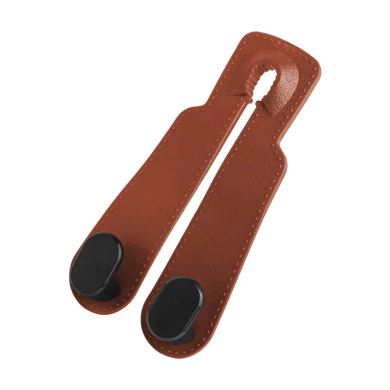 Gancho trasero para asiento de coche de gamuza con doble cabeza, gancho pequeño de almacenamiento trasero, suministros de decoración interior del coche