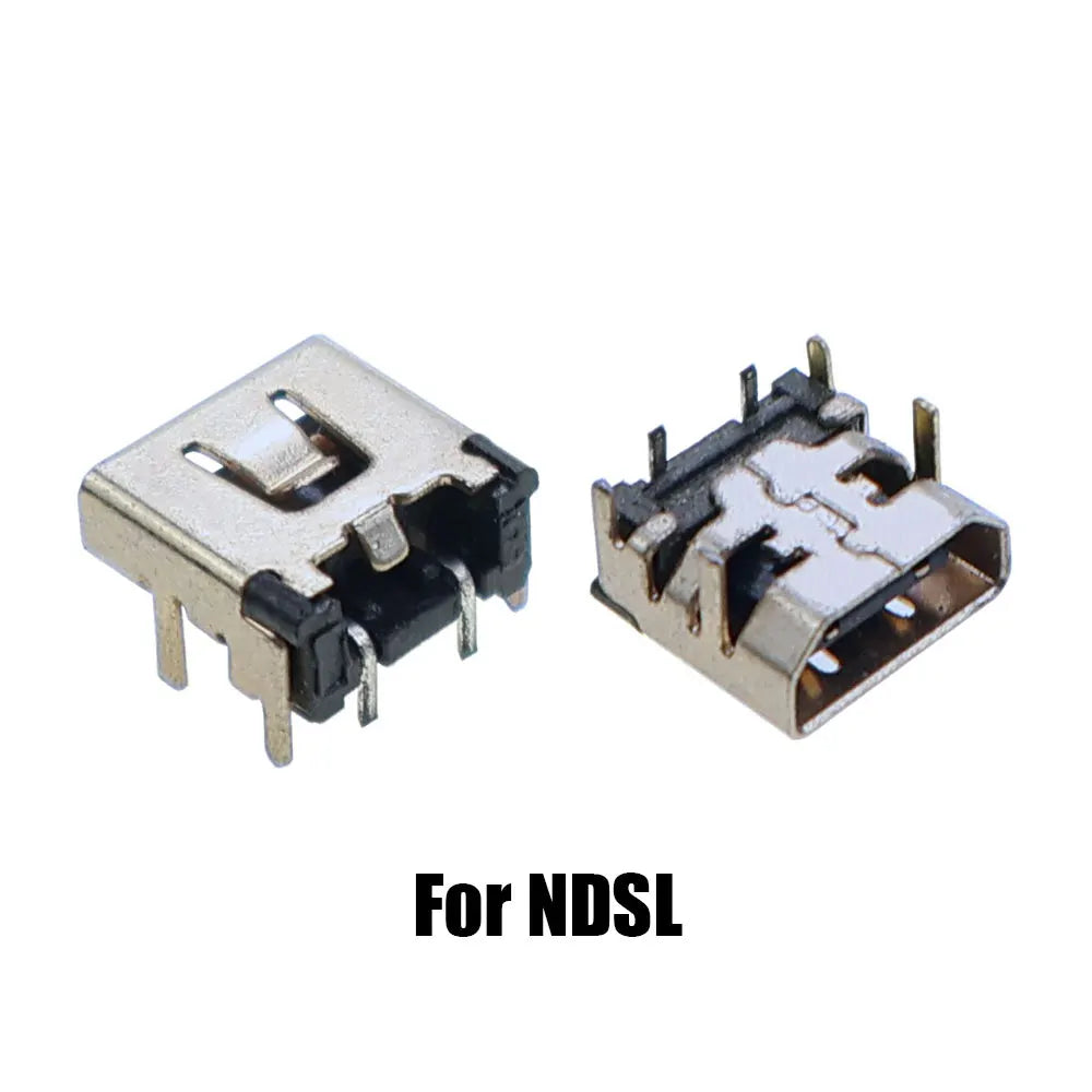 2pcs For NDS NDSL NDSi XL Power Socket Charging Port For GBA GBASP Link Connector For Switch / Lite / Oled / Pro NS Console