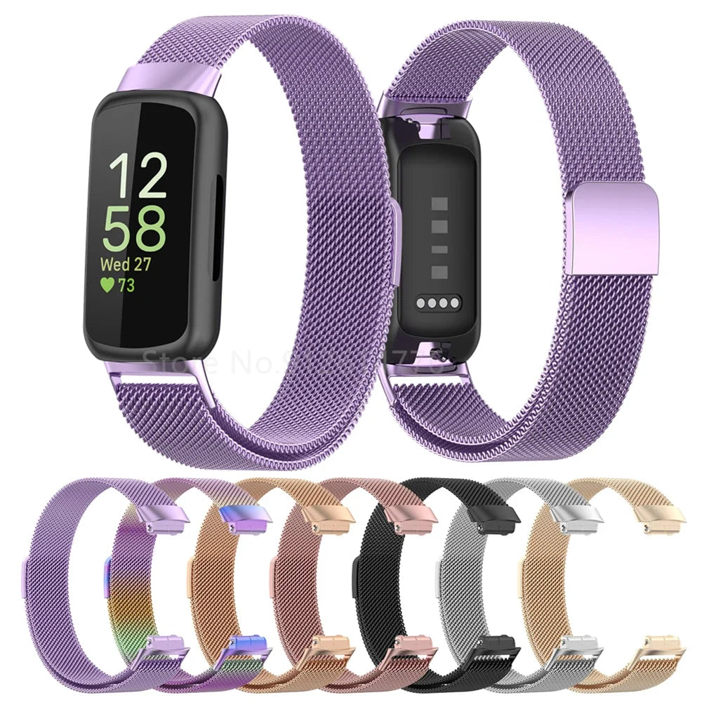 Fitbit Inspire 3 Magnetic Milanese Mesh Band, 7 Finishes