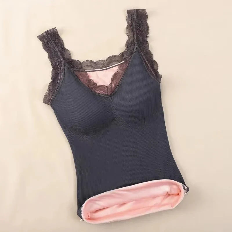 Thermal Underwear Plus Size Vest Thermo Lingerie Women Winter Clothing Warm Top Inner Wear Thermal Shirt Undershirt Intimate