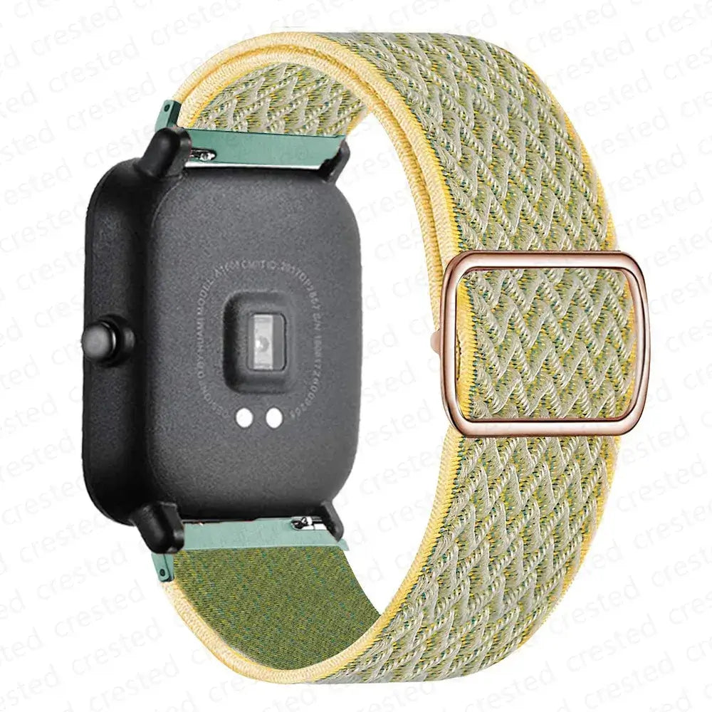 Amazfit Balance, GTR, GTS & Bip Stretch Nylon Loop Band, Slide Buckle