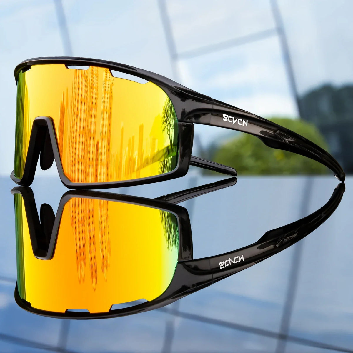 SCVCN Men Outdoor Sports Glasses Photochromic Sunglasses Bicycle Cycling Glasses Women Driving Bike Eyewear UV400 Hiking Goggles