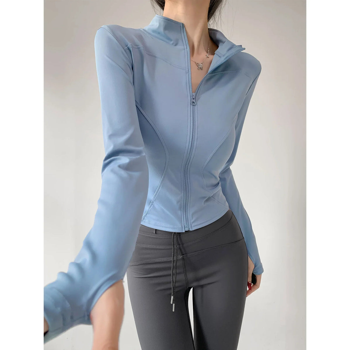Women's Zippered Yoga Shirt