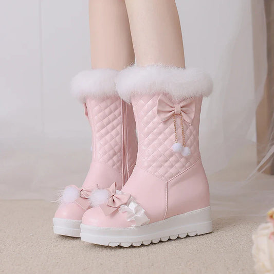 Botas de invierno de pelo sintético monísimas