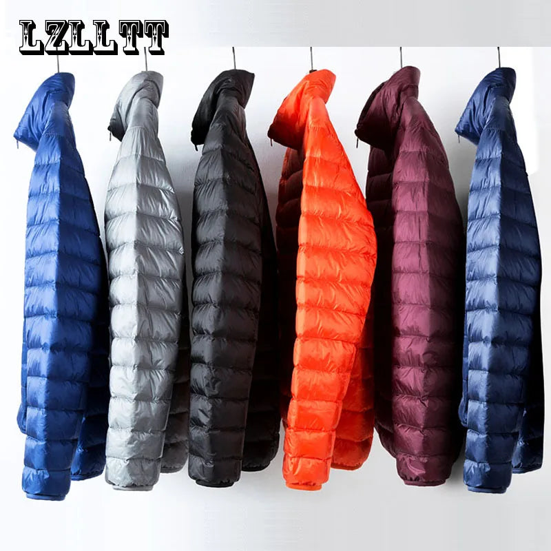 Men All-Season Warm Down Jacket Coats Mens Waterproof Windproof Down Jackets Spring Autumn Winter Casual 90% Down Jackets Male