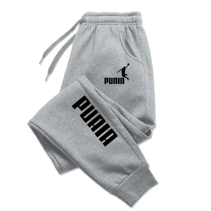 Pantalones de hombre PUAIA, Otoño/Invierno, nuevos, deportivos, para hacer ejercicio, de ajuste holgado, de color sólido, ropa de calle