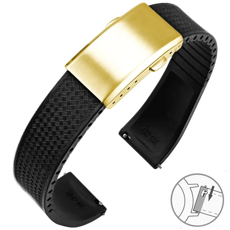 Amazfit Balance, GTR, GTS & Bip FKM Rubber Band with Folding Clasp