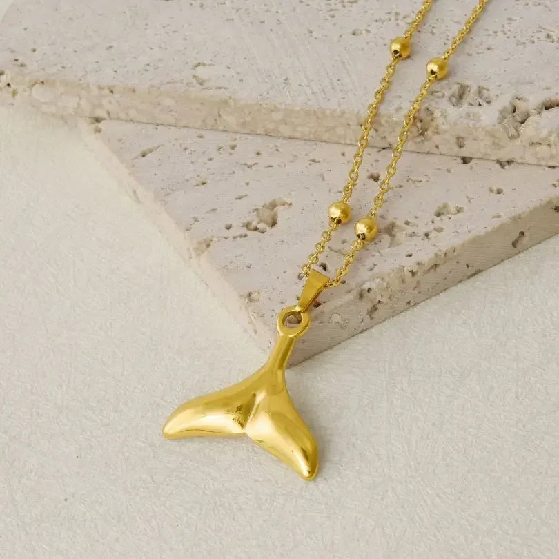 1Pc Temperament Fashion Summer Beach Blue Marine Life Sea Horse Shell Turtle Mini Fish Bead Necklace Classic Clavicle Chain