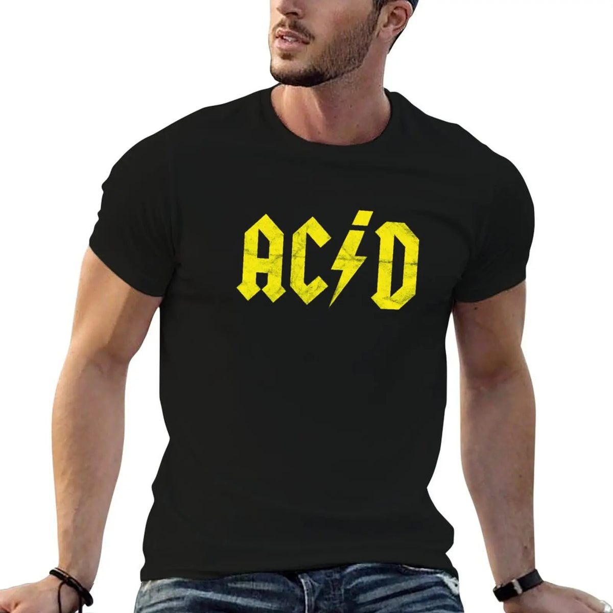 Acid House 90s Retro Techno Rave DJ Producer Vintage T-Shirt Art Pattern Printed Casual Top