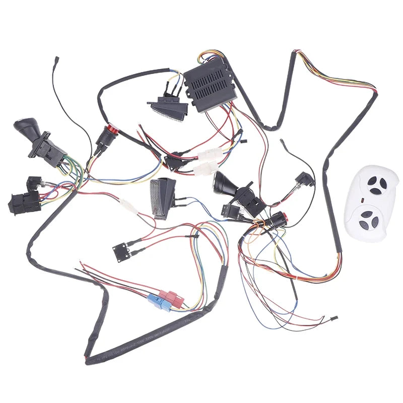 //Children Electric Car DIY Modified Wires And Switch Kit With 2.4G Bluetooth RC And Controller For Baby Electric Car Self-made