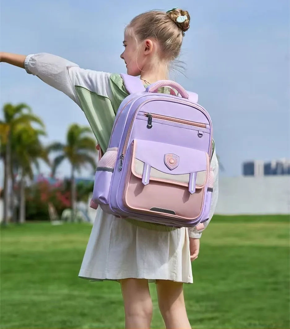Sun Eight Orthopedic School Bag Grade 3-6 Primary Student Shoulder Backpack Large Capacity Light Water Proof Mochilas Escloares